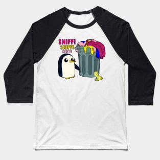 Stinky Adventure Time Gunter Penguin With Trash Can Baseball T-Shirt